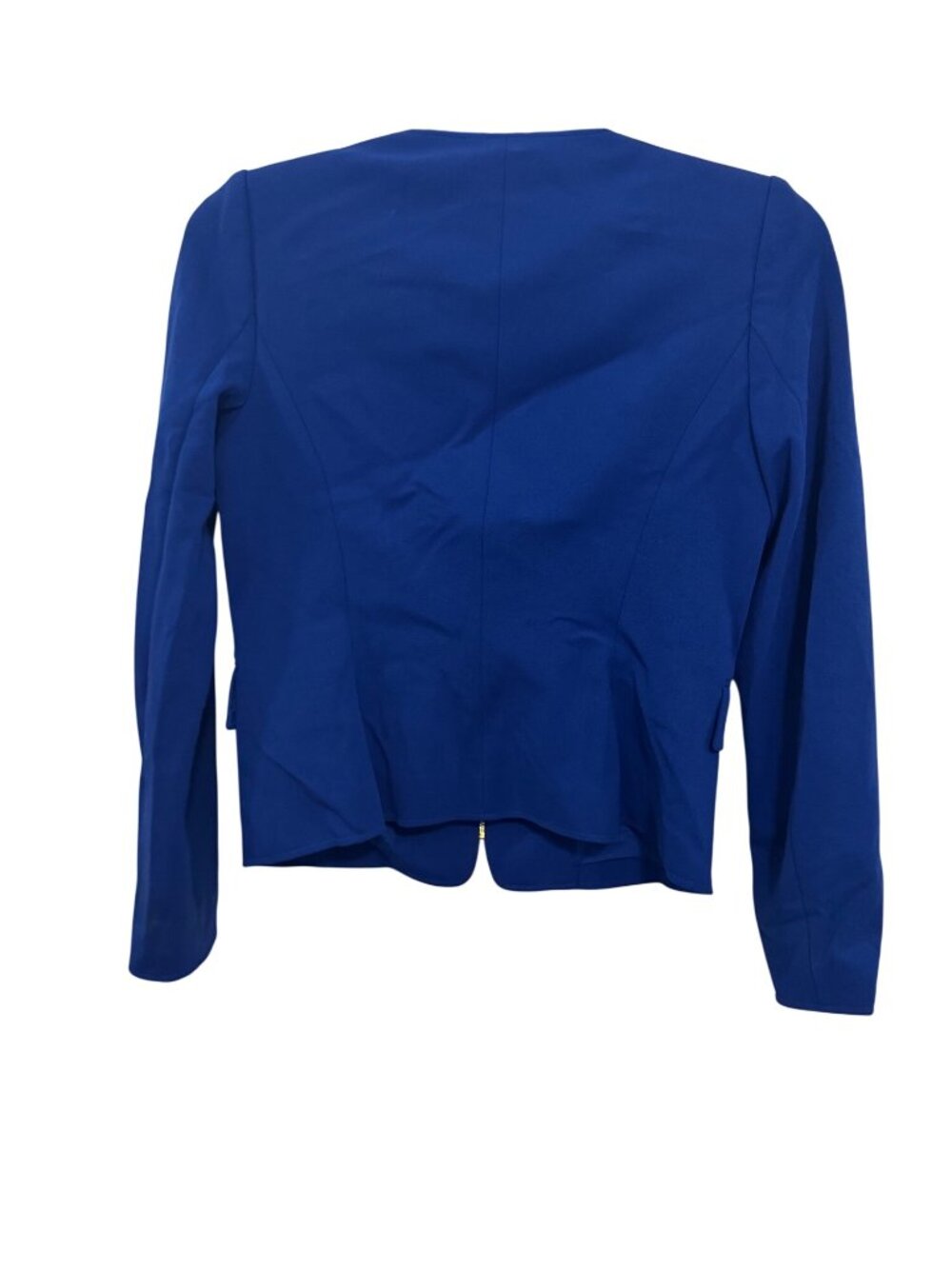Calvin Klein Womens Royal Blue Zip-Front Blazer Jacket Size 8 NWT - Picture 6 of 7